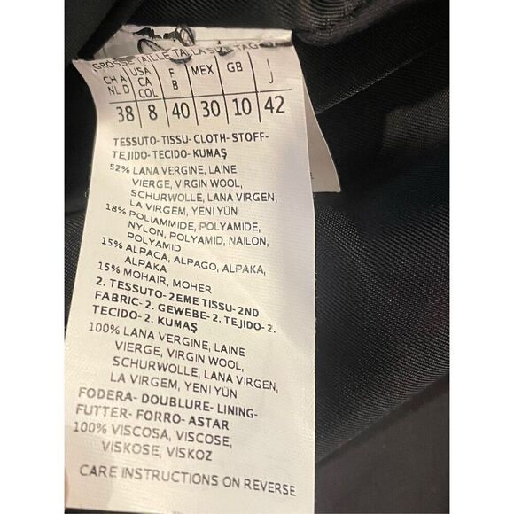 Max Mara Plaid Coat Hood Size 8  Alpaca Wool Blend Made in Italy - Picture 7 of 7